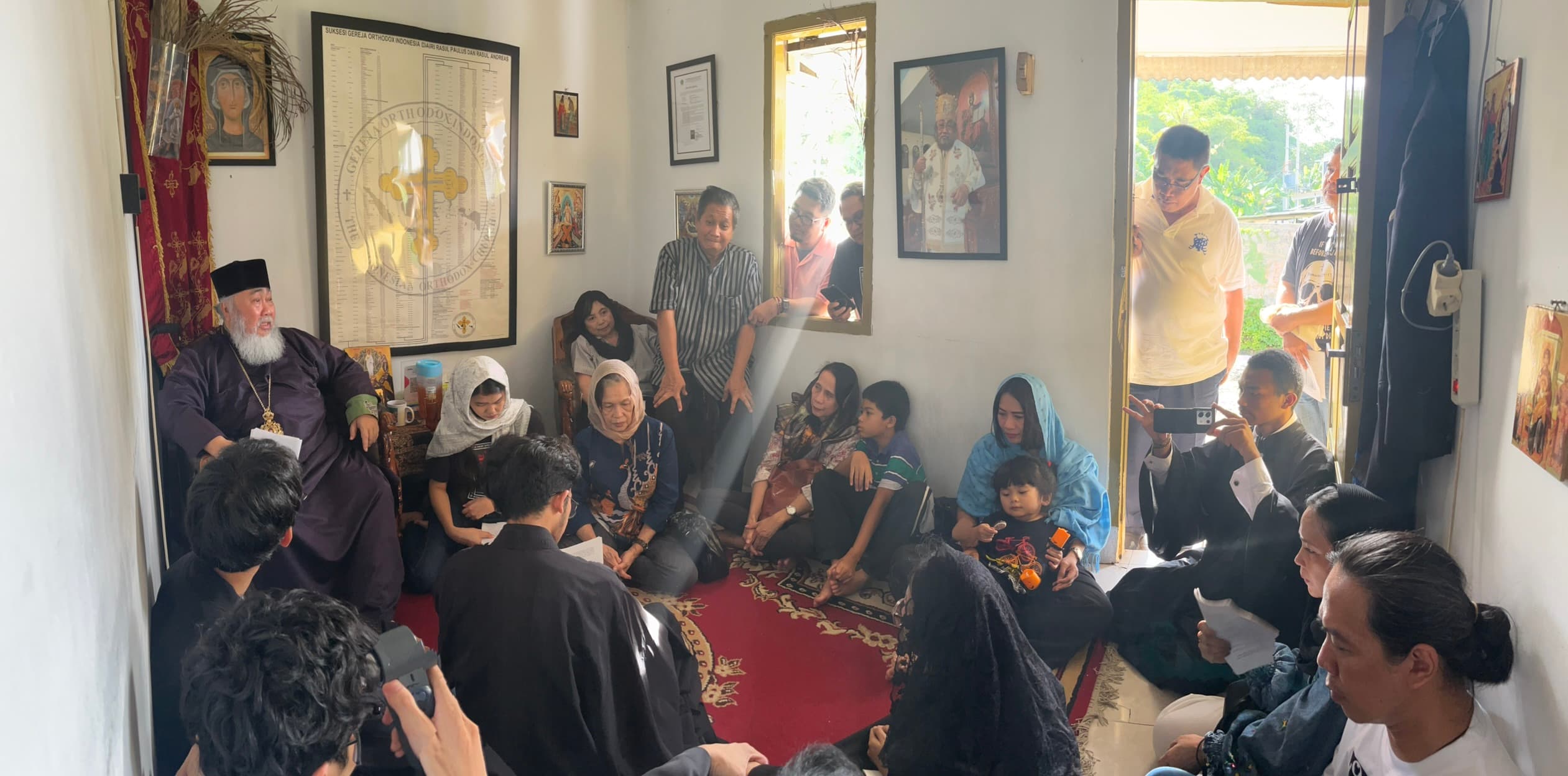 Bishop Daniel giving homilies in St. Basil the Great